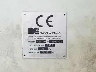 Fresadora CNC NICOLAS CORREA reconstruida - NC Service