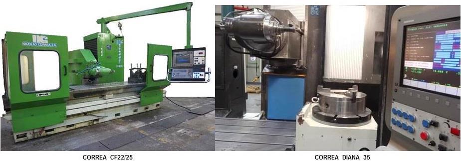 Correa DIANA 35 y Correa CF22/25 second hand milling machines