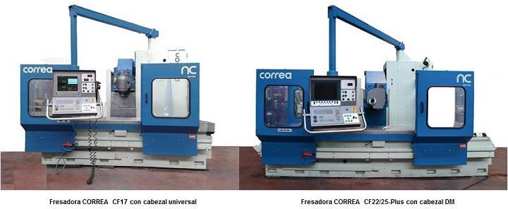 Reconstrucción de fresadoras de segunda mano CORREA CF17 y CORREA CF22/25-Plus